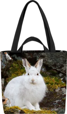Produktbild von VOID Schneehase Hase Tier Haustier Tasche 33x33x14cm,15l Einkaufs-Beutel Shopper Einkaufs-Tasche Bag