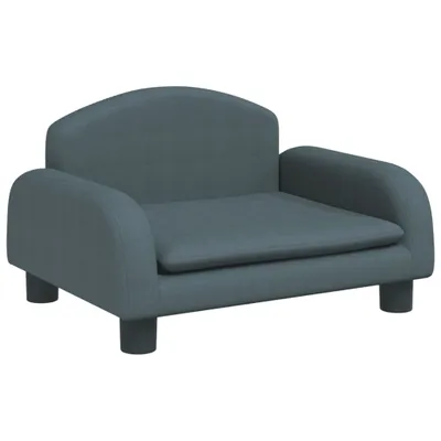 Immagine prodotto di vidaXL Divano per bambini grigio scuro 50x40x30 cm tessuto