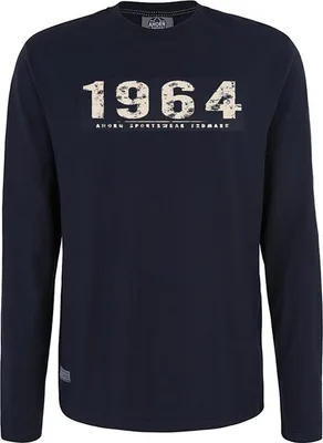 Produktbild von Übergrößen Longshirt Vintage Number beige AHORN SPORTSWEAR Navy 5XL