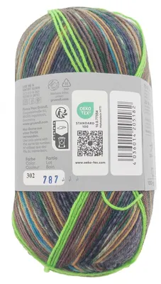 Produktbild von Farbverlauf-Sockenwolle Simila meliert Farbe 302 – 100g Knäuel für kreative Strickprojekte, 4-fach Garn