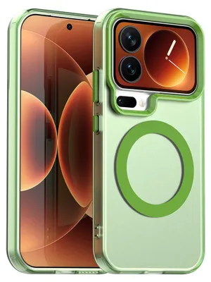 Produktbild von Magnetisch Hülle für Xiaomi 17 Pro, Schlank Durchscheinend Matt Stoßfest Handyhülle Grün