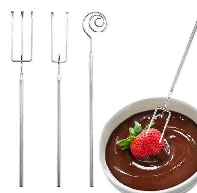 Bonbonvorken aus Edelstahl, 3 Stück, für Fondue & Desserts