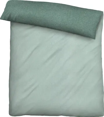 Produktbild von Biberna Melange Flanell-Wendebettwäsche 0840500-431, Größe 135x200 cm,minze