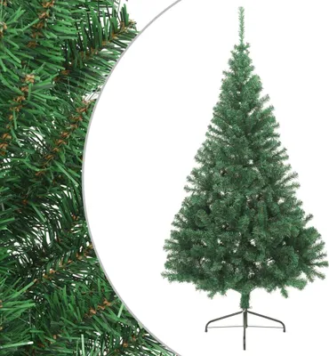 Obrázok produktu pre Umelý polovičný vianočný stromček+stojan, zelený 180 cm, PVC