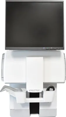 Productafbeelding van Ergotron StyleView 60-609-216 monitorarm, geschikt voor platte schermen en toetsenborden - Schermgrootte: 61 cm (24 inch) - Staal - Wit