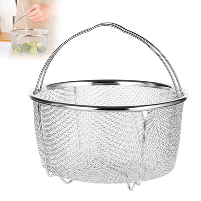 Produktbild von Edelstahl Siebkorb Ø 20 cm, Vielseitiger Dünsteinsatz für Gemüse, Reiskocher, Frittierkorb, Spülkorb,Dämpfkor