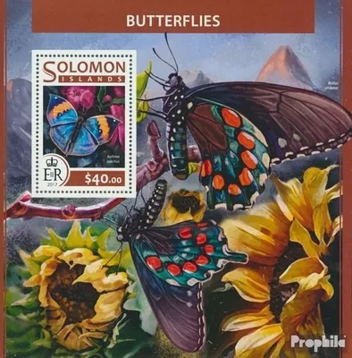 Produktbild von Briefmarken Salomoninseln 2017 Mi Block 637 (kompl. Ausg.) postfrisch Schmetterlinge