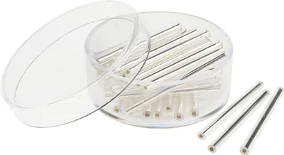 Produktbild von Glasstifte mit Silbereinzug, 30mm, 12g Kristall