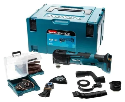 Image de Découpeur/ponceur multifonctions MAKITA DTM51ZJX3 18 V Li-ion (machine seule) dans MAKPAC + kit d'accessoires