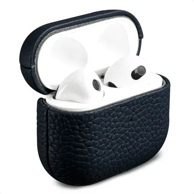 Produktbild von Accezz Echtes Leder Case AirPods 3 - Dunkelblau