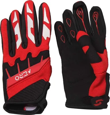 Produktbild von Motocross Handschuhe Kinder MTB Downhill Mountainbike AERO Rot Größe XXS