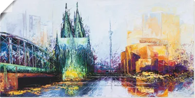 Produktbild von ARTland Poster Köln Skyline Größe: 40x20 cm