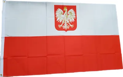 Produktbild von Fahne Flagge Polska Polen mit Adler XXL 150 x 250 cm mit 2 Ösen von Versand-King