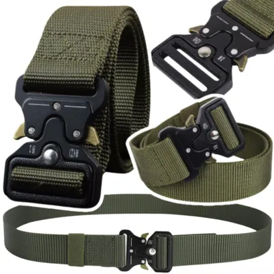 Immagine prodotto di Cinturino militare tattico Leantoys, nero, 120 x 3,8 cm