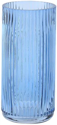 Produktbild von Blaue Glasvase 20cm für Blumen und Dekoration