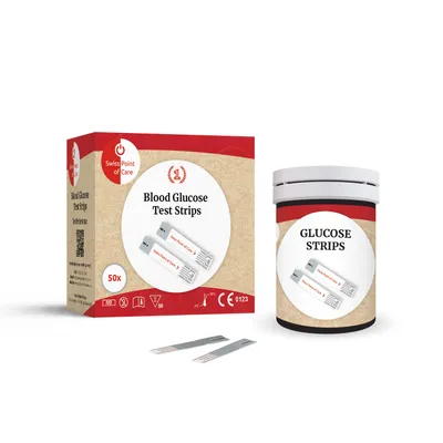 Produktbild von Blutzucker-Teststreifen Swiss Point of Care x50