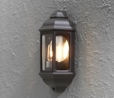 Produktbild von LED Außenwandleuchte Laterne für draußen wetterfest Terrassenbeleuchtung schwarz