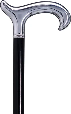 Produktbild von schlanker Holzstock Chrom-Derby schwarz
