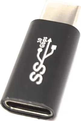 Produktbild von USB 3.1 Adapter Typ C Stecker zu Buchse Kabel in Schwarz