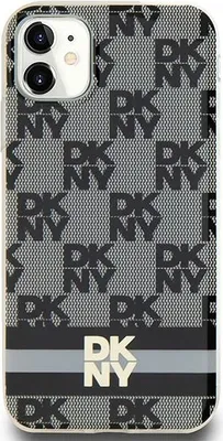 Image de Dkny Iml Checkered Mono Pattern & Printed Stripes Magsafe Case For Iphone 11 / Xr - Noir