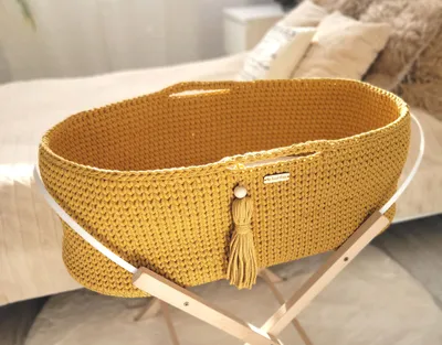 Obrázek produktu pro Mojžíšův koš BOHO - medově žlutý
