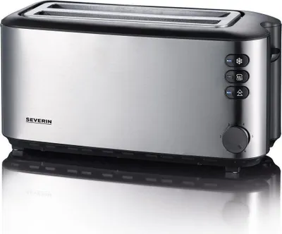 Produktbild von SEVERIN Toster AT 2509 2 do 4 kromek chleba 1400 W, stal nierdzewna/czarny