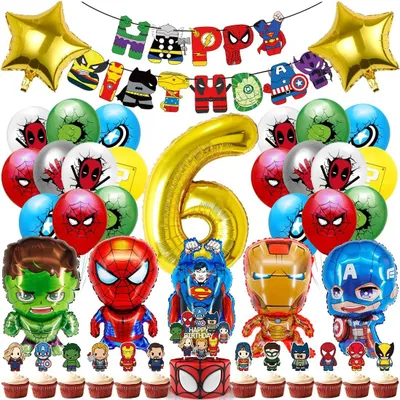 Productafbeelding van Superhelde verjaardagsdecoratie voor kinderen - Heros-ballonnen - Verjaardagsdecoratie voor jongens