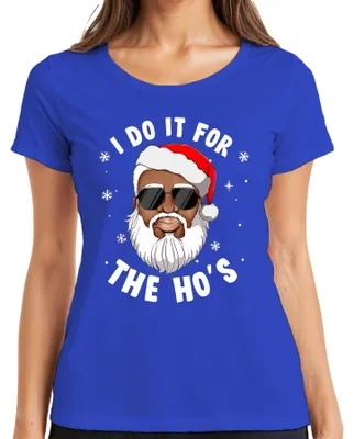 Obrázok produktu pre Vtipné dámske tričko I Do It For The Ho's Father Christmas Gift, modrá, L