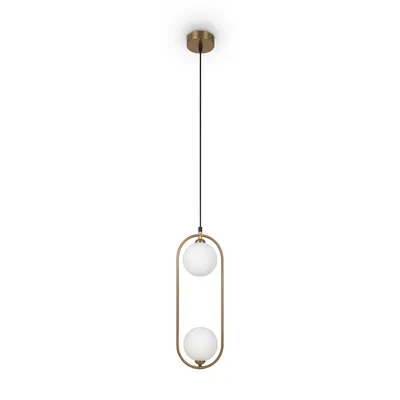 Image de Maytoni Ring Suspension, lampe à suspendre 2x G9 blanc laiton