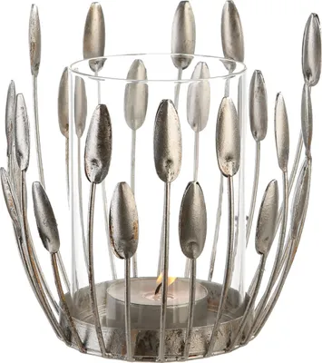 Produktbild von Casablanca Windlicht Trevi 18 cm Metall antik-silber Leuchter