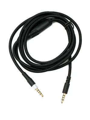 Produktbild von SYSTEM-S Audio Ersatz Kabel 150 cm AUX 3,5 mm Klinke geflochten Schwarz für Hyperx Cloud Mix Alpha