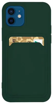 Produktbild von Hülle für iPhone 12 Pro Max mit Silikonkartenhalter Grün