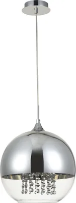 Zdjęcie produktu dla Lampa wisząca FERMI nikiel-transparentna 1xE27x60W szkło wym:105x30x30cm IP20 Maytoni