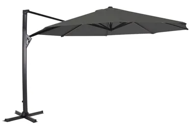 Produktbild von Lesli Living Ampelschirm Sonnenschirm "Taurus" Grau ø 3,5 m