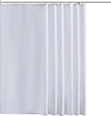 Produktbild von MODFU Waschbar Duschvorhang 180 x 220cm, Wasserdicht Dusch Vorhang für Badewanne und Dusche im Badezimmer, Antischimmel Antibakteriell Textil Stoff Badvorhang mit 12 Duschvorhangringen