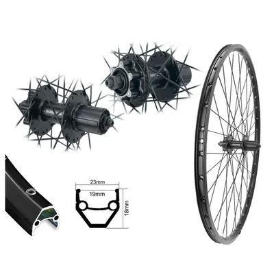 Produktbild von Bärwinkels Hinterrad 29" MTB TX506 Disc Shimano Nabe Scheibenbremse 6 Loch 19-622 28 Zoll