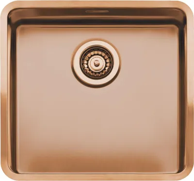 Produktbild von Reginox R40881 Edelstahlspüle OHIO 40x40 (L) OKG Copper II ab Schrankbreite 50 cm / Flächenbündig / Flacheinbau / Unterbau