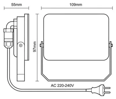 Image de Projecteur LED extérieur blanc, 10W / 4000K - LF7121