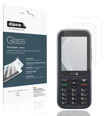Image de 2x Protection ecrán pour Doro 730X mat Verre souple Film Protecteur 9H dipos