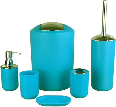 Produktbild von 6-teiliges Badezimmer-Ausstattungspaket Seife-Ersatzset Toiletten-Bürsten-Set
