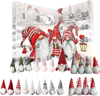 Produktbild von Wichtel-Adventskalender 2025 – 24 Tage bis Weihnachten – Countdown-Kalender mit Sammelfiguren von Wichteln – Überraschungsgeschenk für die Weihnachtsdekoration