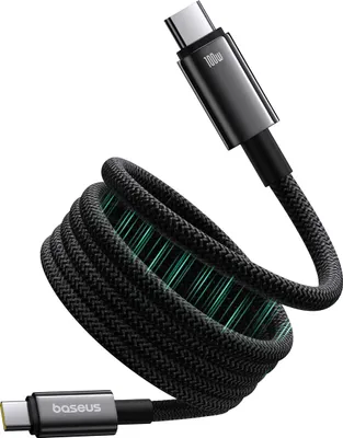 Obrázek produktu pro Baseus Tungsten Gold magnetický kabel USB-C / USB-C 100W 1m - černý
