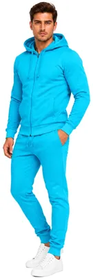 Produktbild von Herren Jogginganzug einfarbig 100% BW 586 Türkis XL