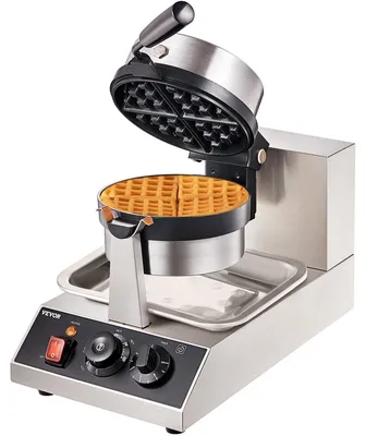 Productafbeelding van VEVOR Wafelijzer, wafeltoaster, elektrische grill, 1300W, wafelmaker, 220V, contactgrill