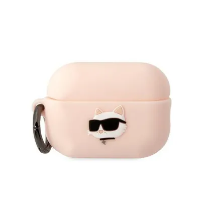 Produktbild von Karl Lagerfeld Silicone NFT Choupette Head 3D - AirPods Pro 2 case (różowy)