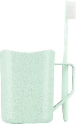 Produktbild von Becher mit Zahnbürstenhalter, Grün