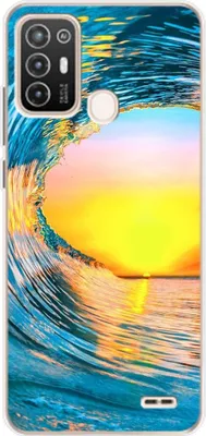 Produktbild von König Design Hülle kompatibel mit ZTE Blade A52 Kunststoff Soft Handyhülle - Handy Case Welle