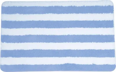 Produktbild von MSV Badteppich Badematte Badvorleger Duschvorleger Mikrofaser Hochflor flauschig 50x80 cm – Pastellblau