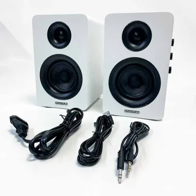 Produktbild von Sanyun SW208 3" Aktive Bluetooth 5.0 Regallautsprecher - 60W-Kohlefaser-Lautsprechereinheit - eingebauter 24-Bit-DAC - dynamischer 3D-Surroundsound – 2.0 Computer-PC-Monitor (Paar, weiß)