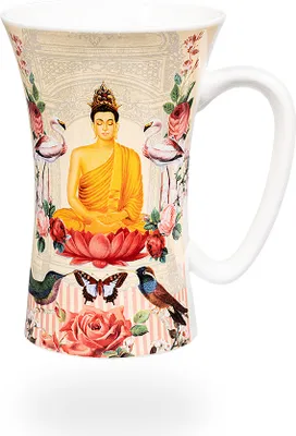 Produktbild von tea4chill Könitz Kaffeetasse Mega Mug Buddha Sanmartin. Teetasse 610ml, XXL Jumbotasse aus Fine Bone China Porzellan